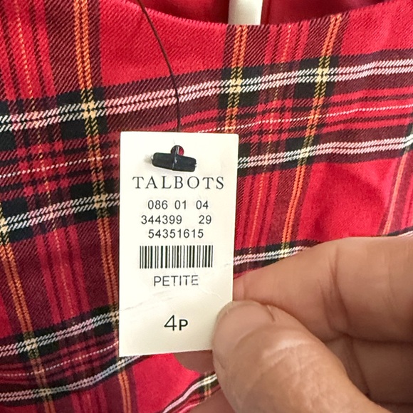 Talbots Tartan Plaid sleeveless Shift dress. NWT - Picture 3 of 4